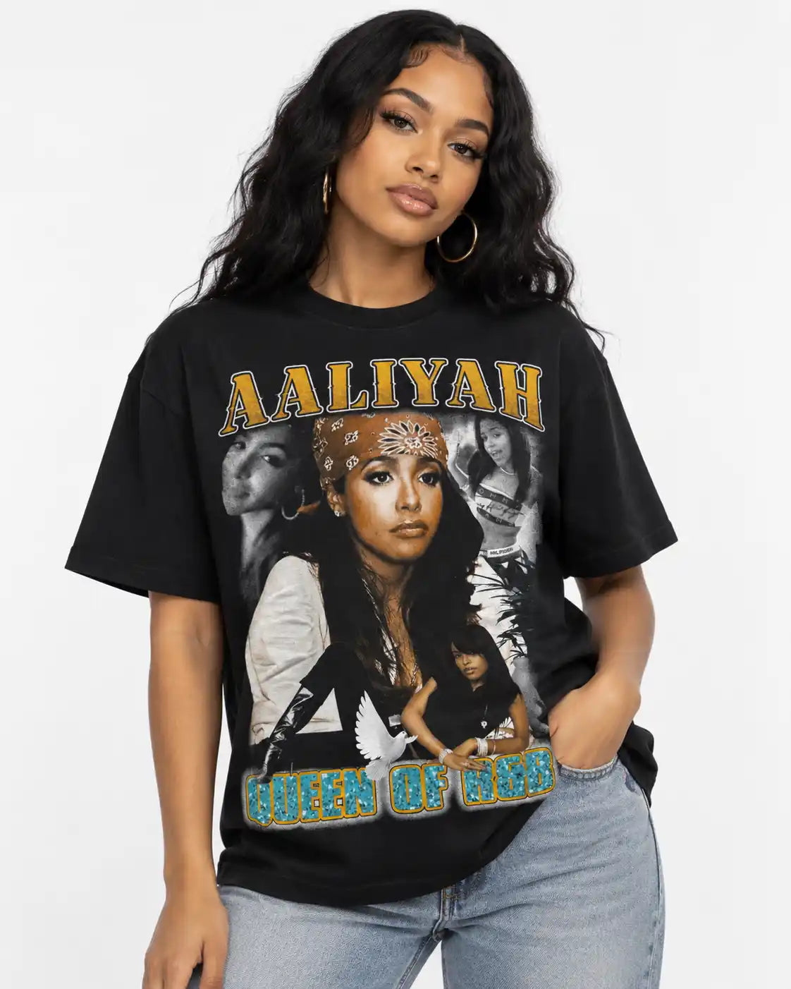 Aaliyah Queen Of R&B Graphic T Shirt