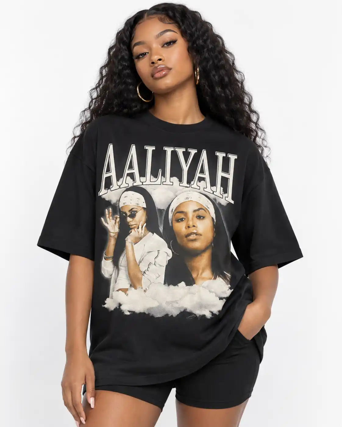 Aaliyah Vintage Tribute Graphic T Shirt