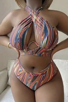 High-Waist Two-Piece Swim Set