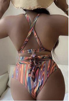 High-Waist Two-Piece Swim Set