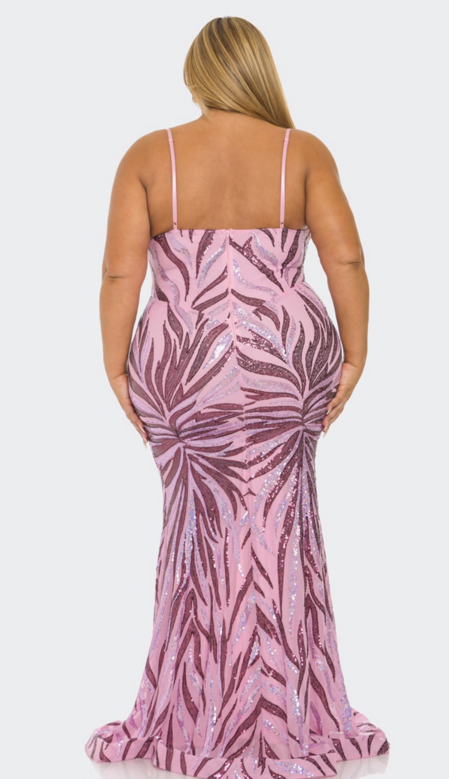 MBC Boutique | Pink Bling Dress Gown - Vanessa