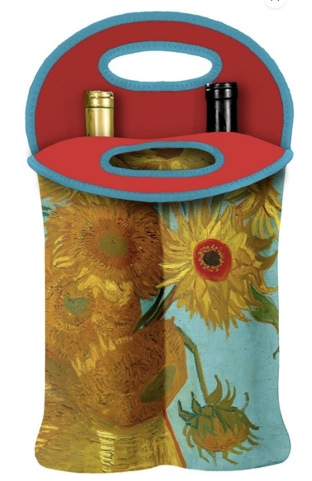 Van Gogh Sunflower Double Wine Bottle Tote